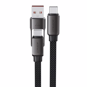 Acefast C13-04 USB-C - USB-A / USB-C -kaapeli 480 Mb/s 3 A 1,2 m - musta