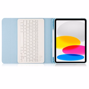 Tech-Protect SC Pen + Keyboard Suojakuori näppäimistöllä iPad 10.9" 2022:lle - vaaleansininen
