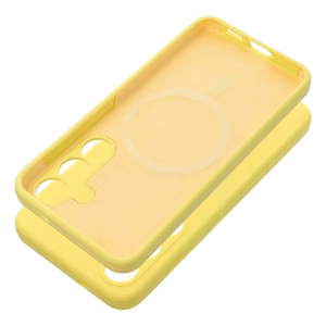 Silikoninen Suojakuori 2mm Samsung S25 EDGE:lle MagSafe-yhteensopiva keltainen