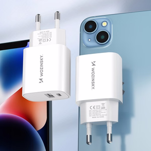 Charger Wozinsky (WGWCW) (1xUSB-C;1xUSB 3A 20W) white