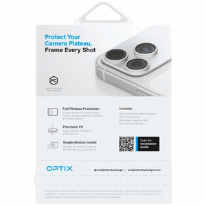 Uniq Optix Aeroshield kameramoduulin suoja iPhone 17 Pro Max:lle
