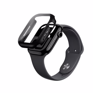 AmazingThing Radix Glass Suojakuori Apple Watch 46mm:lle - musta
