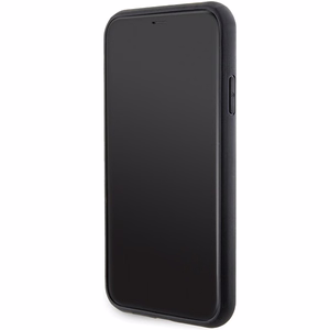 Karl Lagerfeld KLHCN61GSAKCPK HC Gripstand Saffiano KC Pins -suojakuori iPhone 11:lle - musta
