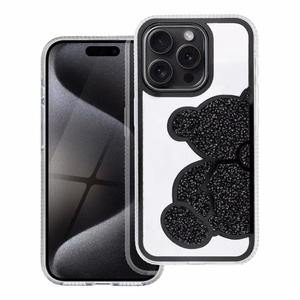 Teddy Bear Suojakuori iPhone 16 Plus:lle musta