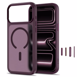 Tech-Protect Magmat MagSafe CC -suojakuori iPhone 18 Pro Max / 17 Pro Max -malleille, mattaburgundinpunainen