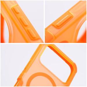 Case for iPhone 17 Pro / 18 Pro (low camera edge) Forcell F-Protect BumperX Premium compatible with MagSafe orange