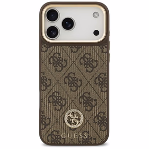 GUESS Suojakuori IPHONE 17 Pro Max MagSafe GUHMP17XP4GRMDEW (PU W/ 4G Strass Logo) ruskea