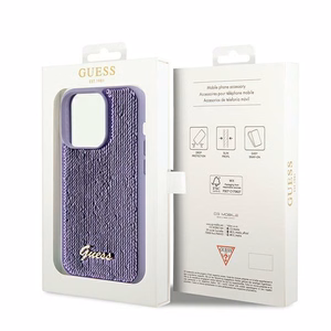 Guess Sequin Script Metal -suojakuori iPhone 13 Pro Maxille - violetti