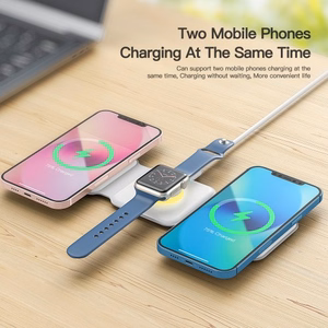 Wireless Charger Essager "Nuo 3in1" White 15W (iPhone / Apple Watch / Airpods / Night Lamp)
