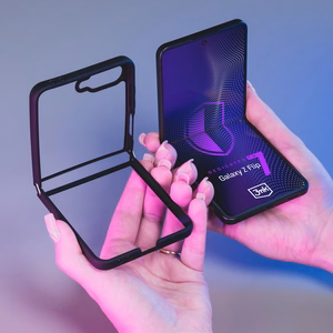 3mk Satin Armor Case+ Suojakuori Samsung Galaxy Z Flip 7:lle - läpinäkyvä musta