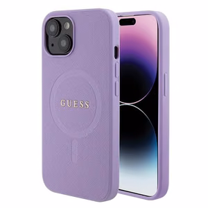 Guess GUHMP15SPSAHMCU iPhone 15 6,1 violetti/violetti kovakuori Saffiano MagSafe