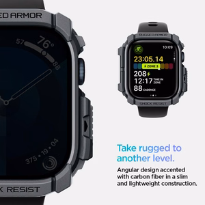 Spigen Rugged Armor Suojakuori Apple Watch 10 46mm - Harmaa
