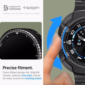 Spigen Liquid Air Suojakuori Samsung Galaxy Watch 8 Classic 46mm:lle - Musta