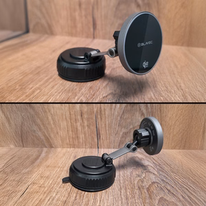 Blavec Car holder BHC-02 Qi2.2 25W vacum magnetic with induction charger to windshield (BHC02-QI2PMWIB)black