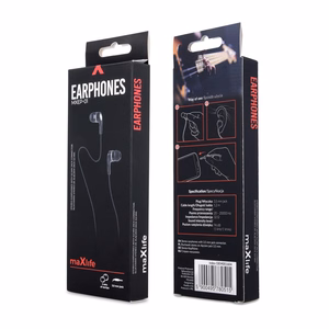 Maxlife langalliset kuulokkeet MXEP-01 jack 3,5mm musta