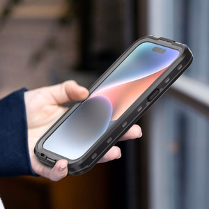 Suojakuori iPhone 15:lle Shellbox DOT vedenpitävä MagSafe-yhteensopiva musta