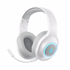 QCY Heroad V200 Tri-Mode Gaming-Kuulokkeet 7.1 Äänellä, 240h Akulla ja Irrotettavalla Mikrofonilla - Valkoinen