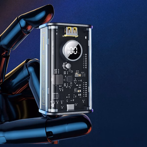 WEKOME WP-345 Vanguard Series varavirtalähde, 10000 mAh, PD 20 W + QC 22,5 W, sisäänrakennetuilla USB-C- ja Lightning-kaapeleilla, musta