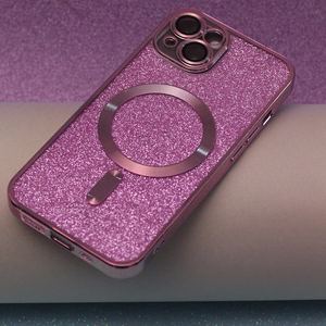 Kiiltävä kromattu Mag-kuori iPhone 13 6,1" pinkki