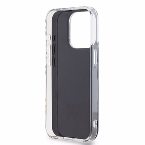 DKNY IML Ruudullinen Mono-kuvio Suojakuori iPhone 15 Pro Max:lle - musta