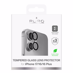 Puro Individual tempered glass lenses for iPhone 17 / iPhone 16 / iPhone 16 Plus