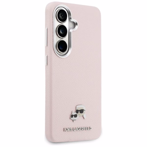 Karl Lagerfeld Suojakuori Saffiano KC Metal Logo MagSafe Samsung Galaxy S26:lle vaaleanpunainen