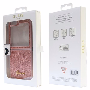 Guess Glitter Script case for Samsung Galaxy Z Flip 5 - pink