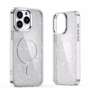 Glitter Suojakuori MagSafe-yhteensopiva iPhone 17 Pro Max:lle - puoliläpinäkyvä