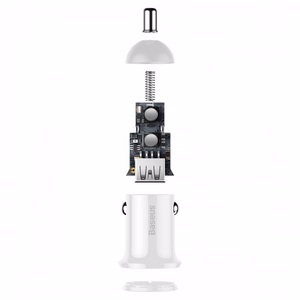 Baseus Grain Pro autolaturi 2x USB 4,8A (valkoinen)