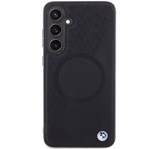 BMW BMHMS24M23RTPK S24+ S926 black/black hardcase Signature Leather Half Textured & Circle MagSafe