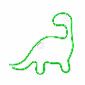 Neon LED valo DINOSAUR vihreä NNE01 Neolia