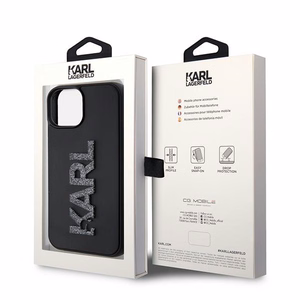 Karl Lagerfeld Suojakuori iPhone 15 6,1 KLHCP15S3DMBKCK musta HC 3D Logo Glitter