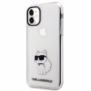 Karl Lagerfeld Ikonik Choupette -suojakuori iPhone 11 / Xr:lle - läpinäkyvä