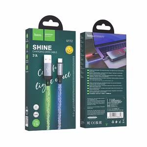Hoco USB-A - USB-C -kaapeli 3A 1 m U112 - harmaa
