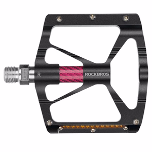 Rockbros K307PT alumiiniset alustapolkimet heijastimilla – mustat