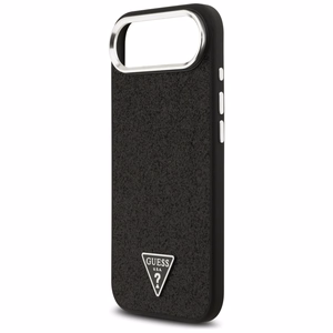 Guess Glitter Triangle Logo MagSafe -suojakuori iPhone 17 Air - musta