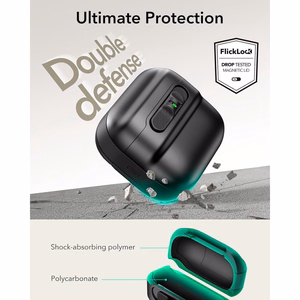 ESR Pulse Halolock MagSafe -kotelo AirPods 4 -kuulokkeille, musta