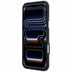 Guess Grained Round Strass Logo MagSafe -suojakuori iPhone 18 Pro / 17 Pro – beige