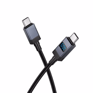 Kaapeli USB C - USB C Hoco 3A 60W näytöllä 1 m X118 musta
