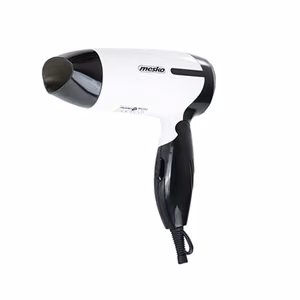 Mesko MS 2262 – 1 000 W:n hiustenkuivaaja, 2 lämpötila-asetusta, musta/valkoinen