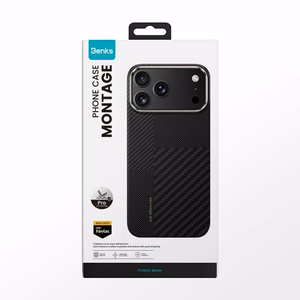 Benks Montage Magnetic Armor Pro Kevlar -suojakuori metallikehyksellä 600D+1500D (C.K.FL.AP.BK.MA70) Iphone 17 Pro Maxille, musta (kameran ohjauspainike)