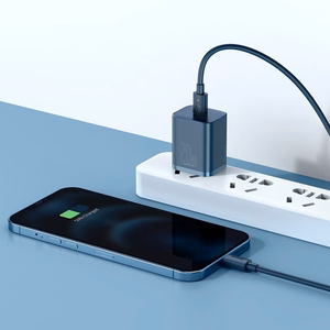 Baseus Super Si Pikalaturi 1C 20W USB-C-kaapelilla Lightning-liittimeen 1 m sininen
