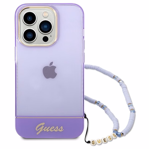 Guess GUHCP14XHGCOHU iPhone 14 Pro Max 6.7" purple/purple hardcase Translucent Pearl Strap