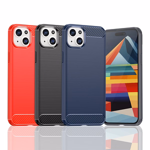 Joustava hiilikuitukuvioinen Suojakuori iPhone 15 Plus:lle Carbon Case - musta