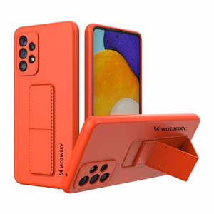Wozinsky Kickstand Case silikoni tapauksessa jalusta Samsung Galaxy A73 punainen