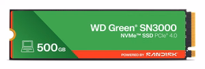 WD NVMe SSD-levy Green SN3000 (WDS500G4G0E-00CPS0) – 500 GB, M.2 NVMe