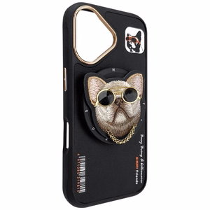 Nimmy Glasses Cool Dog MagSafe Suojakuori iPhone 16:lle - musta