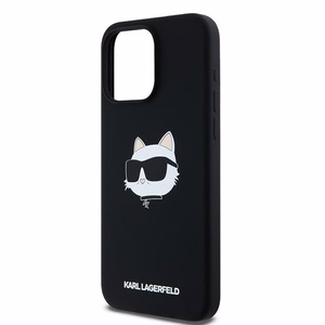 Karl Lagerfeld Silikoninen Choupette Head MagSafe Suojakuori iPhone 15 Pro Max:lle - musta