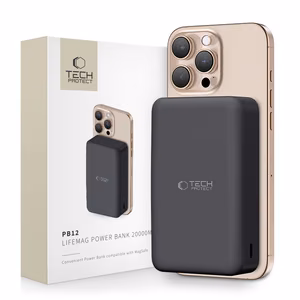 Powerbank Tech-Protect PB12 LifeMag MagSafe 20000MAH - musta