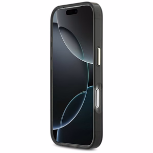 Guess IML Script Metal MagSafe Suojakuori iPhone 17 Pro Max:lle - musta